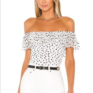 Lovers + Friends “kiss me” bodysuit